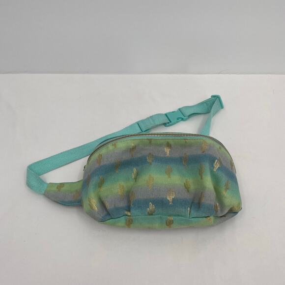 Fun Ombre Cactus Fanny Pack Belt Bag Adjustable Strap Crossbody Zip Closure - Picture 1 of 5